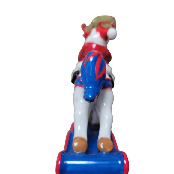2007 Chicago Cubs Santa Rocking Horse Christmas Ornament in Gift Box MLB Danbury - Picture 5 of 6